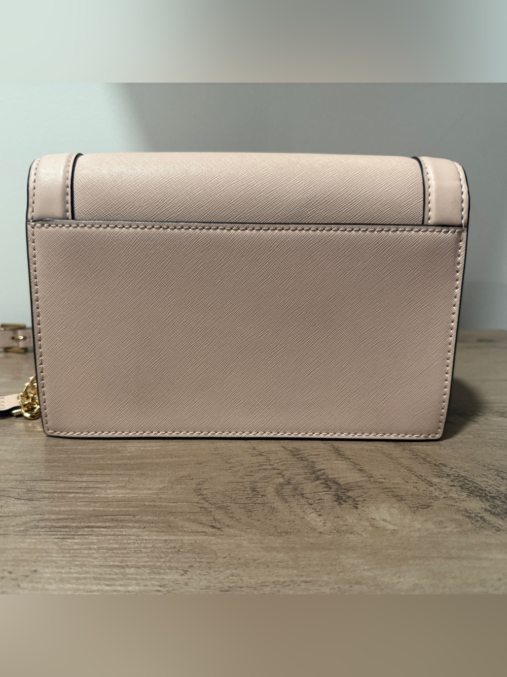 Michael Kors Pale Pink Saffiano Leather Chain Crossbody - Picture 7 of 14
